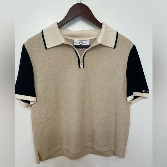 Vintage St John Sport|| Knit Short Sleeve Top, Size Medium - Picture 2 of 8